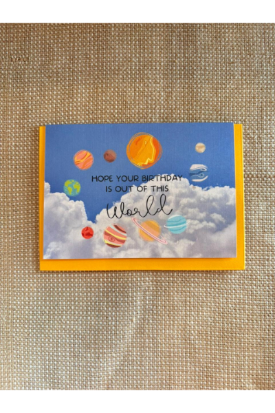 Greeting Card - HBD Planets